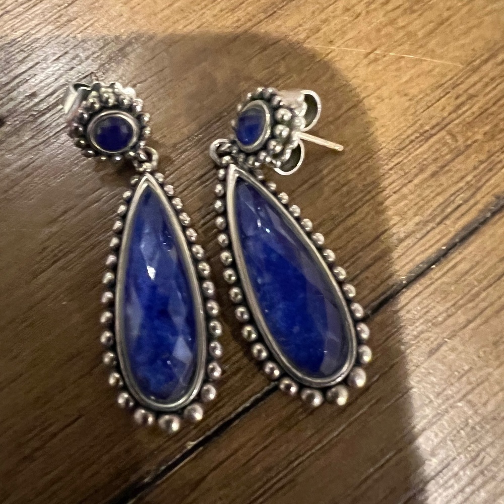 Sterling and Lapis Lazuli Earrings